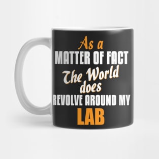 Actually the World Revolves Around My Lab Mug